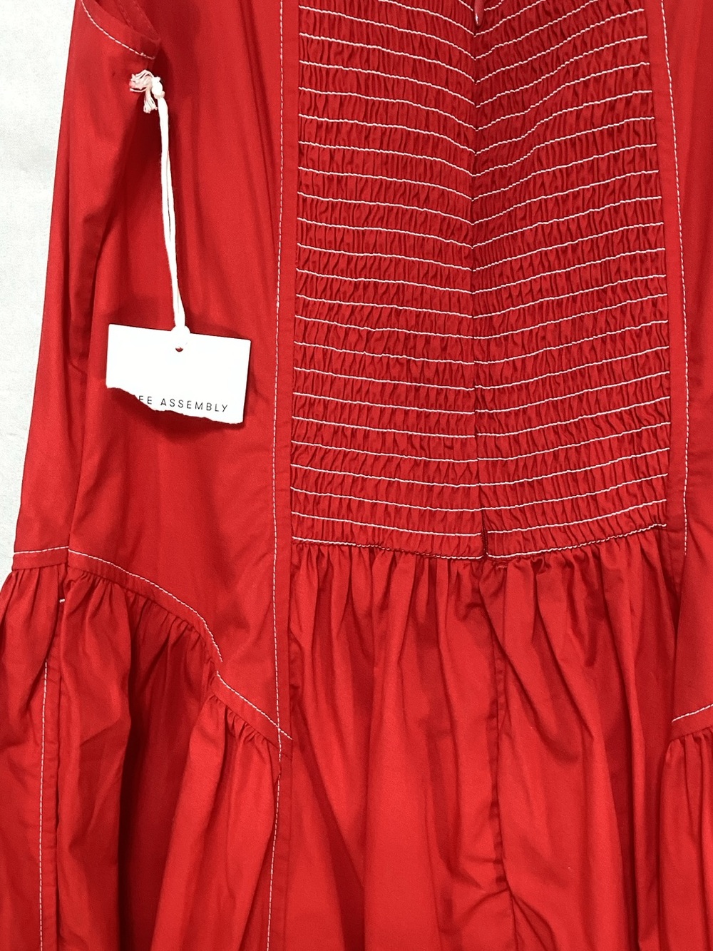 NWT Free Assembly Size Large Women's Red Midi Dress - Picture 5 of 12